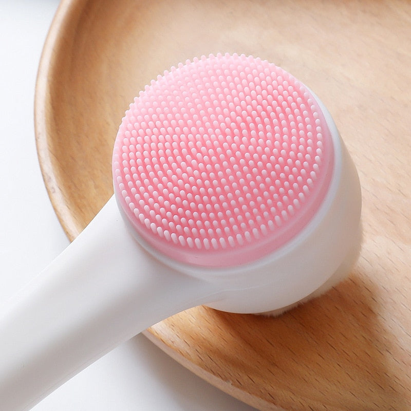 Dual-Action Silicone Facial Brush - Health And Glow